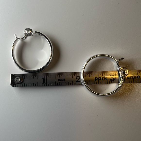 Monet Silver Tone Hoop Earrings - Picture 7 of 7